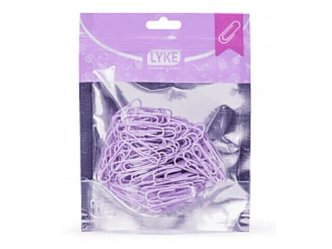 CLIPS 33MM ROXO PASTEL 100 PCS LYKE