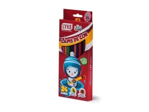 LAPIS DE COR COM 24 CORES SEXTAVADO RESINA LYKE