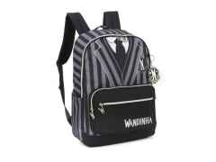 MOCHILA ESCOLAR DE COSTA WANDINHA PRETO GRAVATA - comprar online