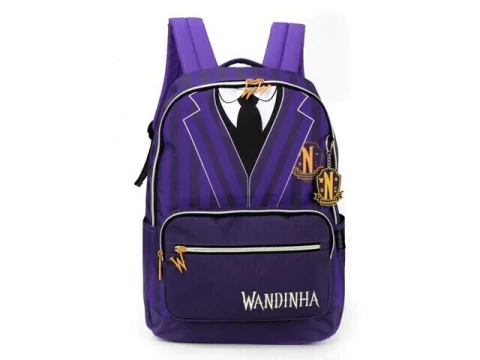 MOCHILA ESCOLAR DE COSTA WANDINHA ROXO GRAVATA