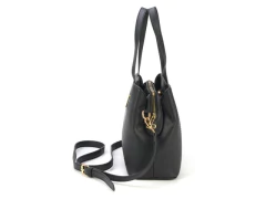 BOLSA FEM PRETA COM ALCA TRANSVERSAL E MAO - loja online