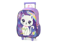 MOCHILA ESCOLAR DE CARRINHO CINDY ROXO - comprar online