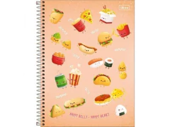 CADERNO DE 01 MATERIA CD 80FLS TASTE - Papelaria Visão