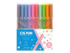CANETA ESFEROGRAFICA CIS FUN ESTOJO COM 10 CORES