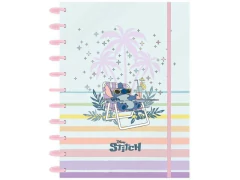 CADERNO COM DISCO 160FLS 10 MATERIAS STITCH CAPA SORTIDA