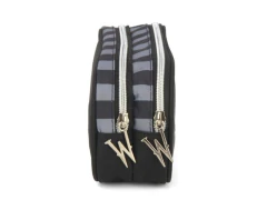 ESTOJO COM DUPLO ZIPER WANDINHA PRETO - Papelaria Visão