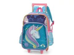 MOCHILA ESCOLAR DE CARRINHO COM ALCA UP4YOU UNICORNIO VERDE na internet