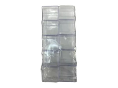 CAIXA 5X5 CM CRISTAL TPA CRISTAL C/10 UNDS