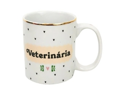 CANECA COM FIO DE OURO VETERINARIA 300ML
