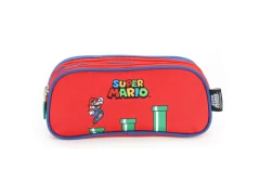 ESTOJO DUPLO ZIPER SUPER MARIO BROS AZUL