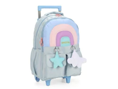 MOCHILA ESCOLAR DE CARRINHO UP4YOU NUVEM AZUL