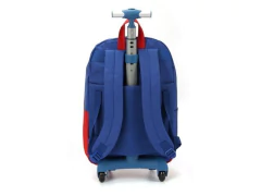 Imagem do MOCHILA ESCOLAR DE CARRINHO INFANTIL SUPER MARIO BROS AZUL