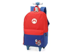 MOCHILA ESCOLAR DE CARRINHO INFANTIL SUPER MARIO BROS VERM na internet