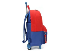 MOCHILA ESCOLAR DE CARRINHO INFANTIL SUPER MARIO BROS VERM - loja online