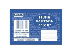 FICHA PAUTADA 4X6 - comprar online