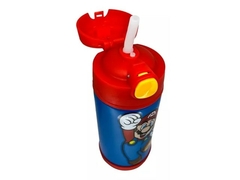 GARRAFA CLICK COM CANUDO 300ML SUPER MARIO - Papelaria Visão