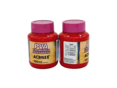 TINTA PVA FOSCA P/ ARTESANATO ACRILEX 100ML VERMELHO FOGO 507 - comprar online