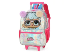 MOCHILA ESCOLAR DE CARRINHO LOL SURPRISE PRATA - comprar online
