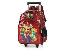 MOCHILA ESCOLAR DE CARRINHO SUPER MARIO BROS VINHO - comprar online