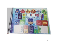 Imagem do CADERNO DE DESENHO CD ESPIRAL ADESIVADO 60FLS PJ MASKS SORTIDAS