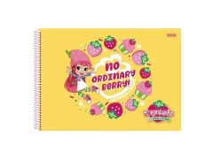 CADERNO DE DESENHO CD ESPIRAL ADESIVADO 60FLS MORANGUINHO
