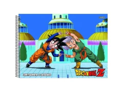 CADERNO DE DESENHO CD ESPIRAL 60FLS DRAG BALL CAPAS SORTIDAS