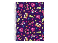 CADERNO DE 15 MATERIAS CD ADES 300FLS KBOM FEMININO