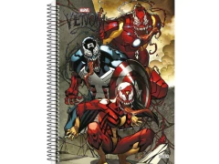CADERNO DE 10 MATERIAS CD B/A 160FLS VENOM na internet