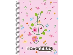 CADERNO DE 01 MATERIA 80F COM PAUTAS MUSICAIS SORTIDOS - Papelaria Visão