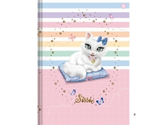 CADERNO BROCHURAO SEM PAUTA CD 80FLS SISSI SORTIDAS