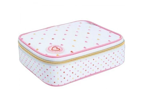 ESTOJO BOX ACADEMIE CORACAO METALIZADO AZUL