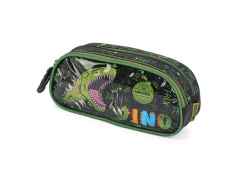 ESTOJO DUPLO ZIPER DINO VERDE - comprar online