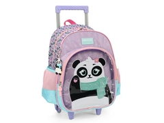 MOCHILA ESCOLAR DE CARRINHO PANDA SEM ALCA LILAS UP4YOU
