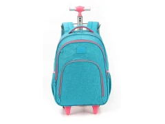 MOCHILA ESCOLAR DE CARRINHO VERDE COM ROSA UP4YOU