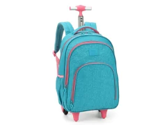 MOCHILA ESCOLAR DE CARRINHO VERDE COM ROSA UP4YOU - comprar online