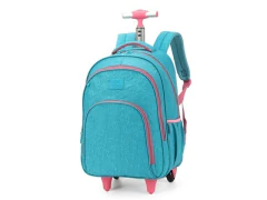 MOCHILA ESCOLAR DE CARRINHO VERDE COM ROSA UP4YOU na internet