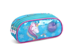 ESTOJO TRIPLO ZIPER UNICORNIO VERDE UP4YOU