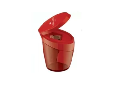 APONTADOR UM FURO ELIPSE COM DEPOSITO PRETO E VERMELHO - comprar online