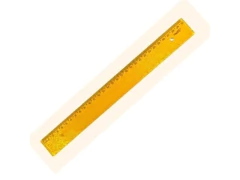 REGUA NEW LINE HOLOGRAFICA GLITTER LARANJA DE 30 CM - comprar online