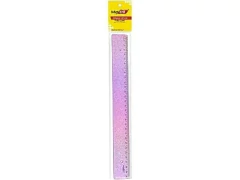 REGUA DE 30 CM NEW LINE HOLOGRAFICA LILAS
