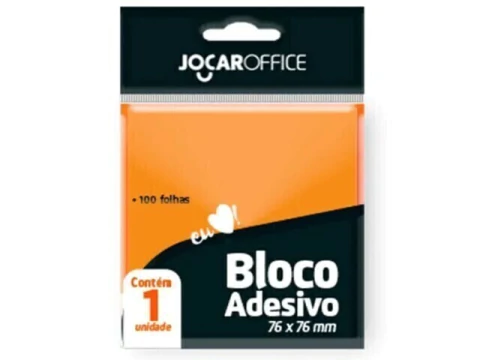 BLOCO ADESIVO LARANJA 76MMX76MM 100FLS
