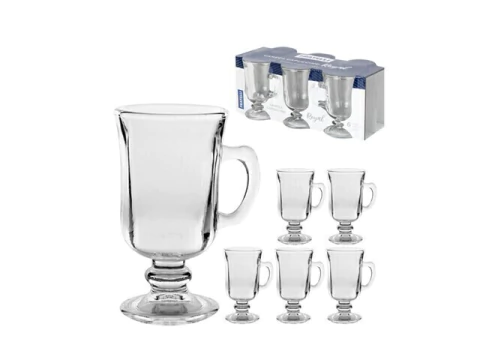 JOGO DE CANECA P CAFE CAPPUCCINO ROYAL C 6 PCS 90ML DE VIDRO