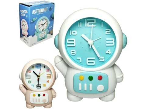 RELOGIO DE MESA DESPERTADOR ASTRONAUTA 14X11,5X6,5CM BA28603 SORTIDOS