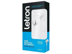 FONE DE OUVIDO DOT BRANCO INTRA AURICULAR COM FIO E MICROFONE