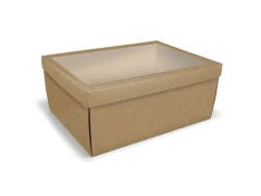 CAIXA 33X24X14CM KRAFT COM VISOR NA TAMPA KV10