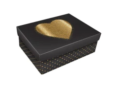 CAIXA 23X16X9CM ESTAMPA LOVE GOLD MM44
