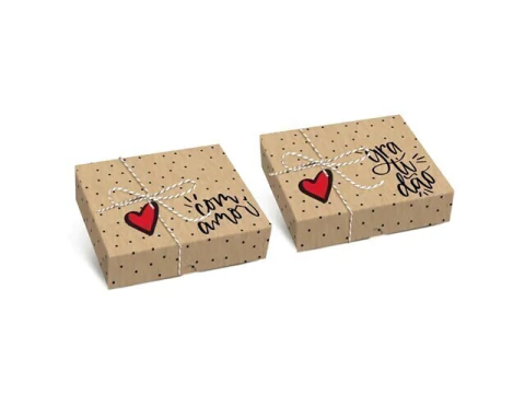 CAIXA RETANGULAR C TAMPA FUNDO C KIT FEC MENSAGENS G 30X24X6CM