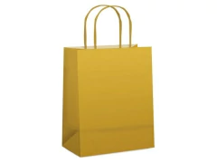 SACOLA PAPEL OURO FOSCO G 32X26,5X13CM