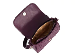 BOLSA FEMININA SINTETICA AMEIXA C ALCA DE MAO E TRANSVERSAL - loja online