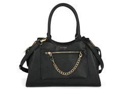 BOLSA FEMININA SINTETICA COM DUAS ALCAS PRETA